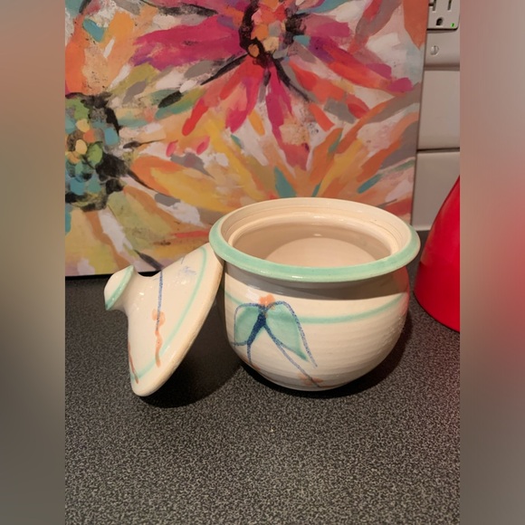 Hand Painted Ceramic Sugar Dish - Picture 2 of 12